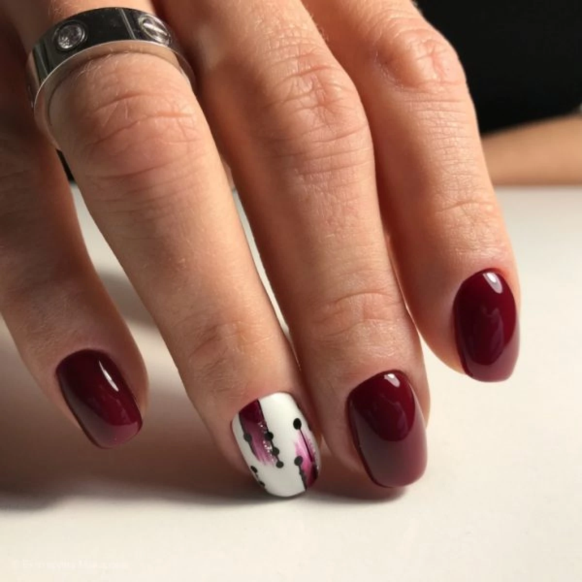 I-burgundy manicure nge design 12842_26