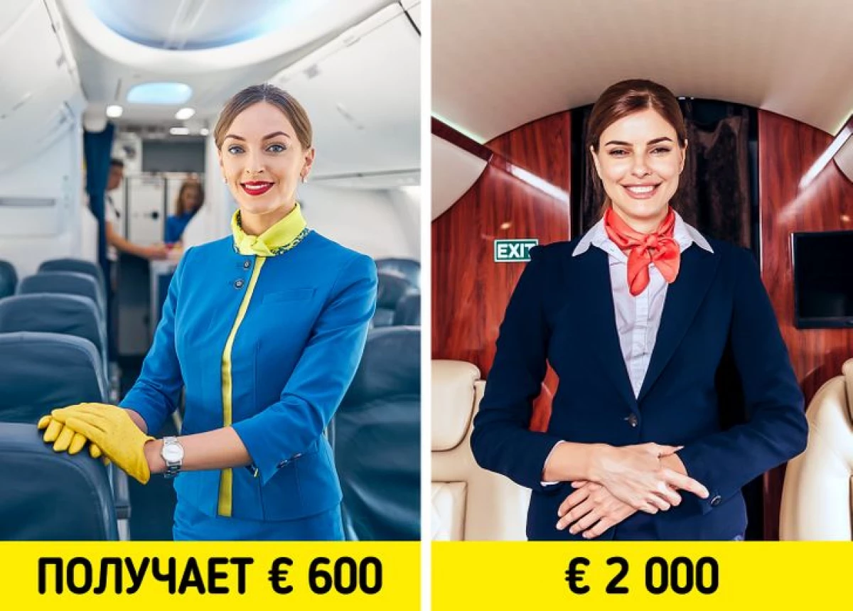 Plus de 20 faits sur les agents de bord des aéronefs privés, le coût du vol sur lequel est égal à notre salaire annuel 14245_7