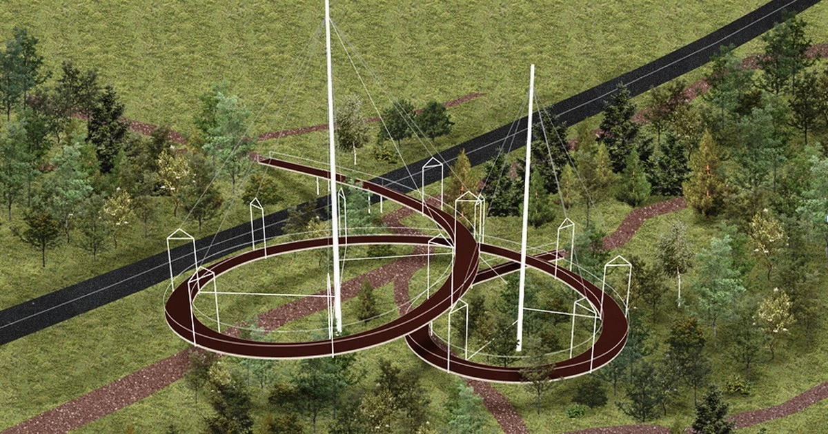 A Irkutsk, volen crear un parc de paisatge amb un pont espiral 14389_1