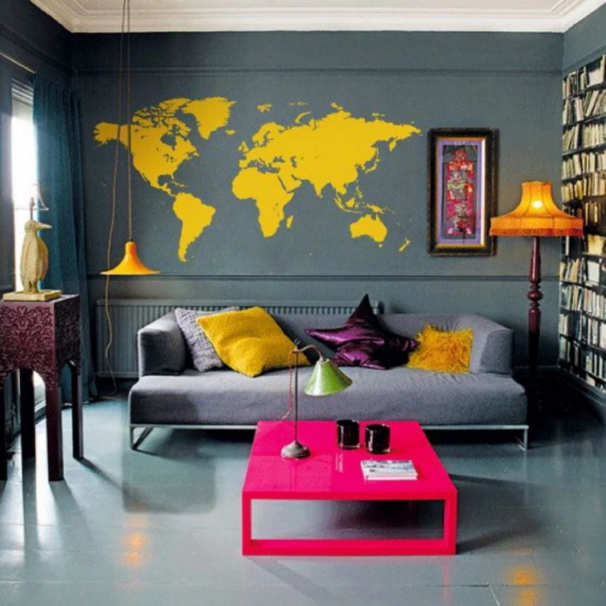 15 mejores ideas para las paredes en la sala de estar sobre el sofá. 15064_20