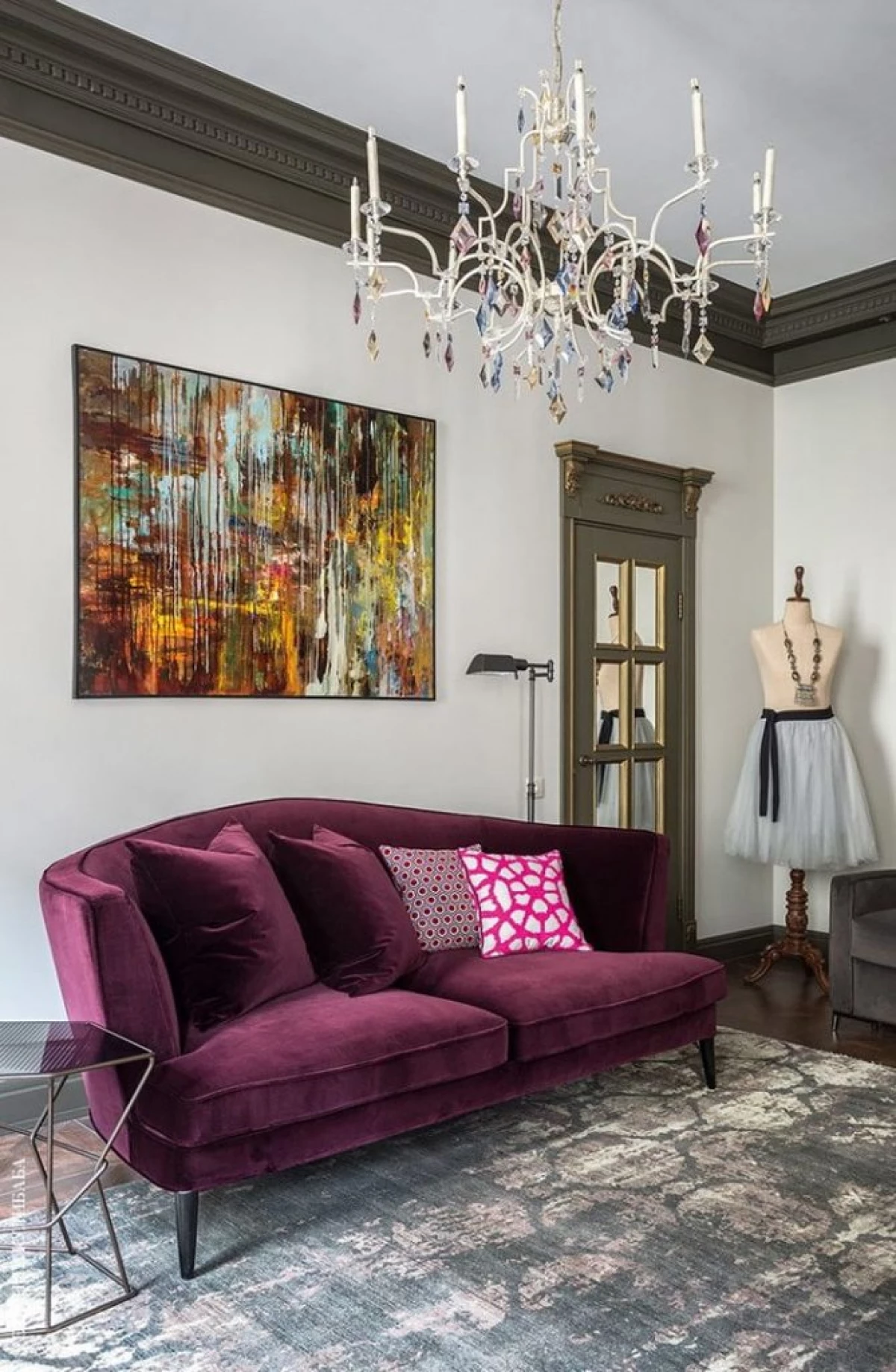 15 millors idees per a les parets de la sala d'estar sobre el sofà 15064_4