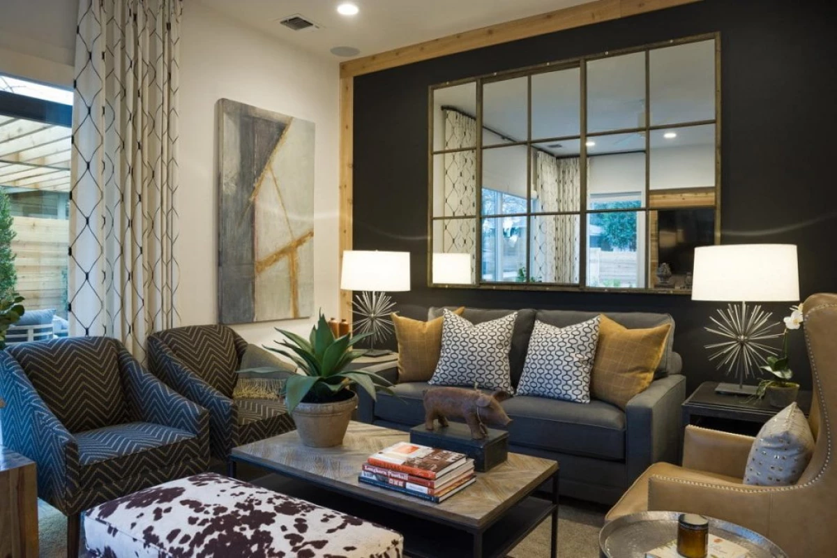 15 bästa idéer för väggarna i vardagsrummet ovanför soffan 15064_47