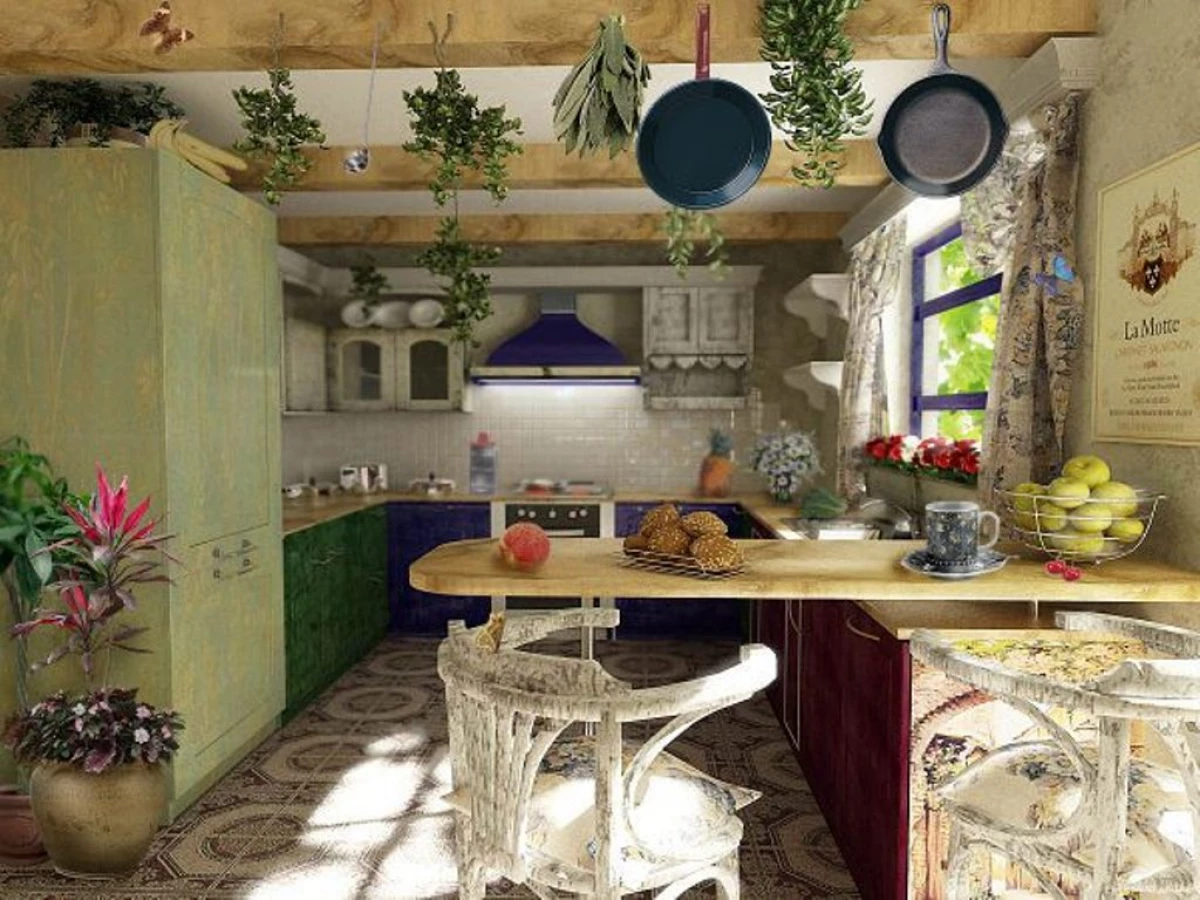 Virtuvės šalyje Stilius ir Provence: akcentai 16456_1