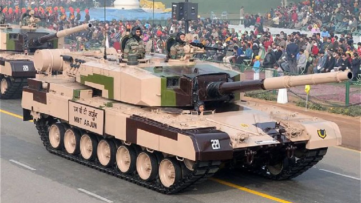 Tangi razvino reIndia Arjun Mk-1a rinoonekwa seisina kukodzera kuhondo yegomo.