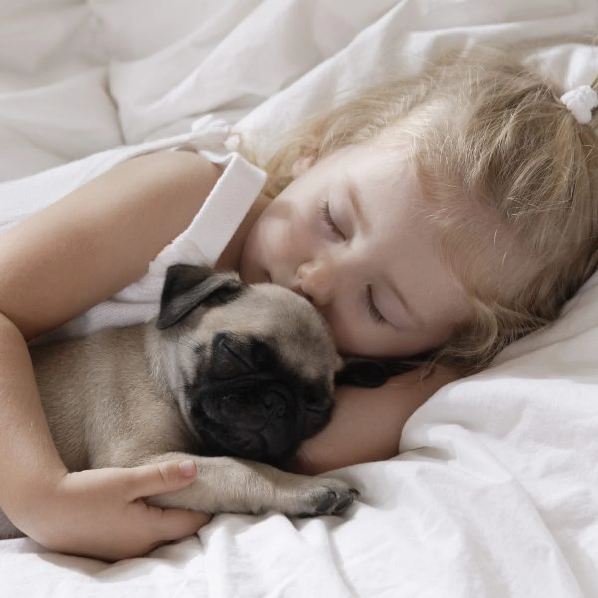 Does the child sleep with her pet or it is dangerous 18087_3