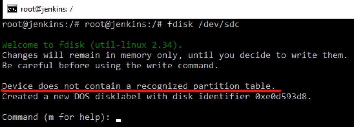 Linux-da gaty disk bölümlerini döretmek we formatlamak 19641_2