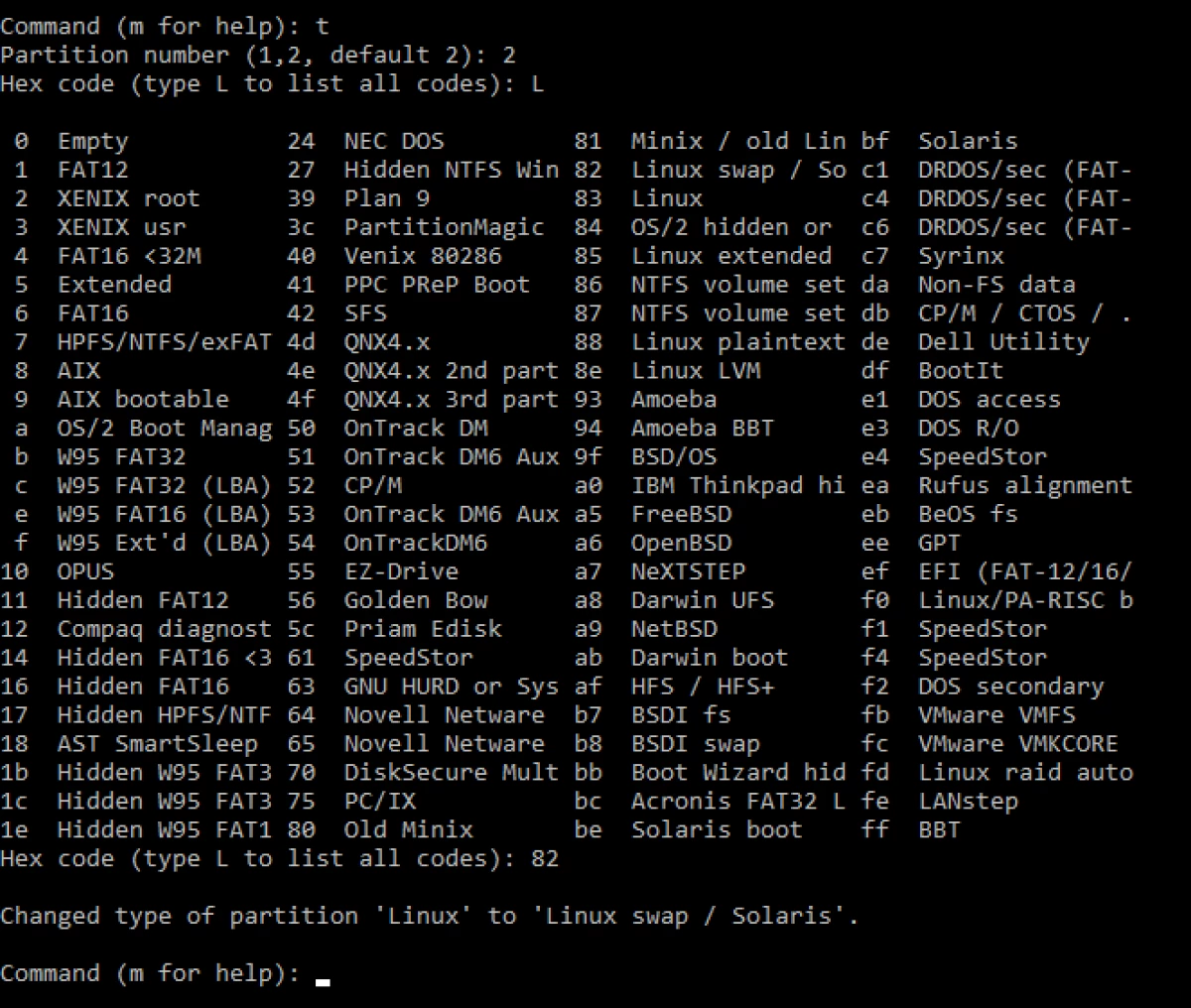 Paghimo ug pag-format sa mga seksyon sa hard disk sa Linux 19641_4