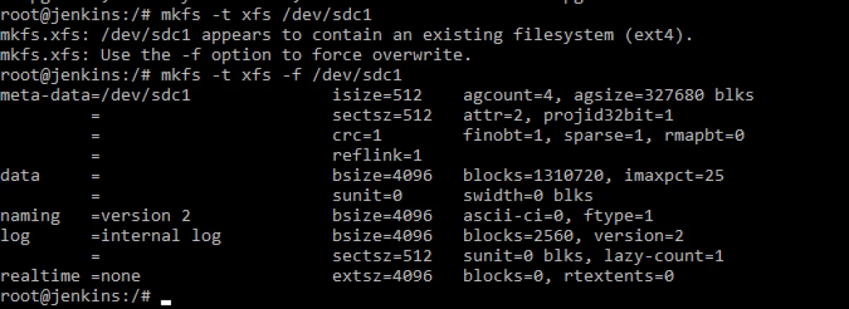 Linux-da gaty disk bölümlerini döretmek we formatlamak 19641_8
