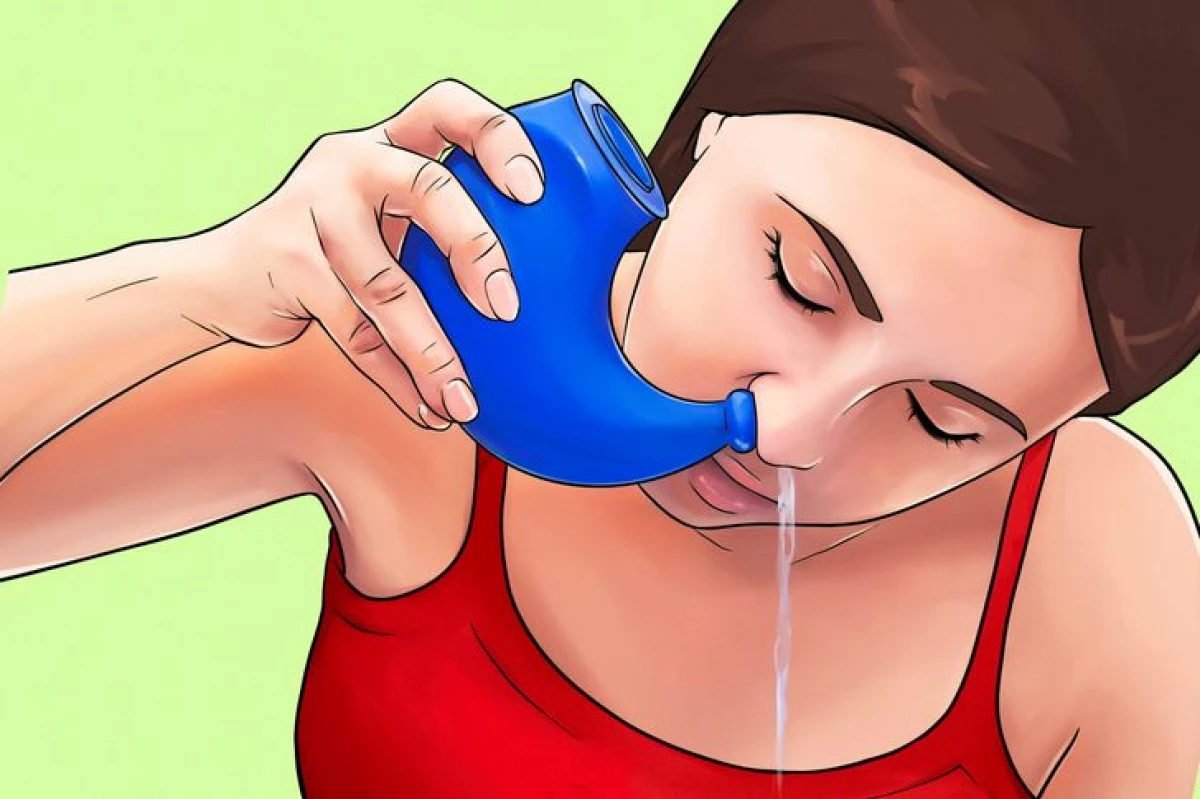 Промывание носа руками. Промывка носа как наклонять голов. Burunni yuvish. Rinsing. Как промыть нос солью с кружкой.