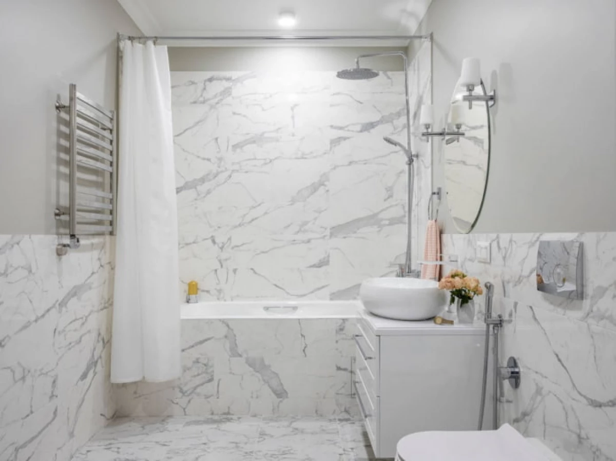 עיצוב חדר אמבטיה ב 2021 (70 תמונות) - מגמות והמלצות לרישום 23378_21