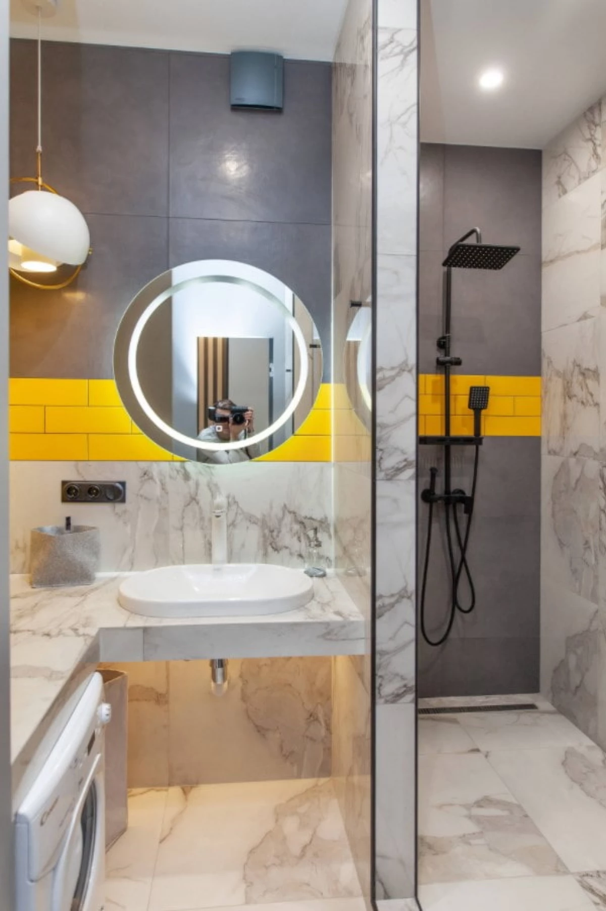 עיצוב חדר אמבטיה ב 2021 (70 תמונות) - מגמות והמלצות לרישום 23378_28