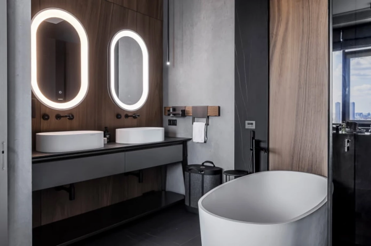 עיצוב חדר אמבטיה ב 2021 (70 תמונות) - מגמות והמלצות לרישום 23378_44