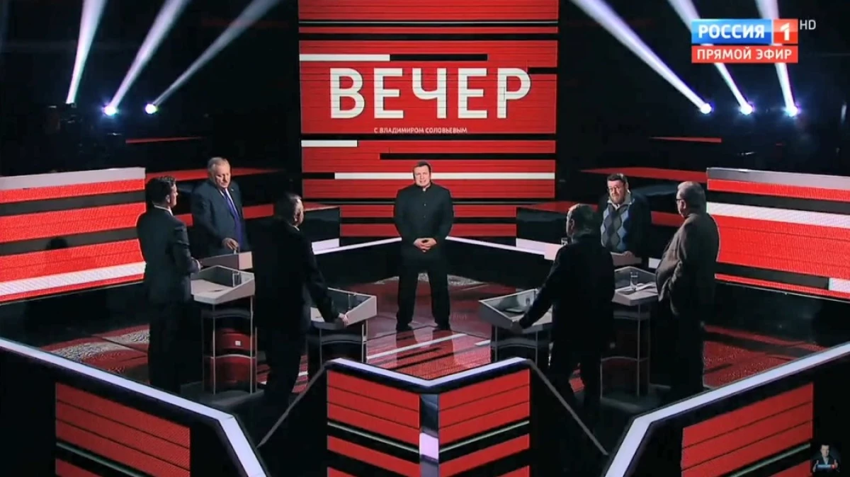 টিভি উপস্থাপকদের উপর টিএনটি এর প্যারডি Vladimir Solovyova এবং Skabyev ইউটিউব থেকে মুছে ফেলা হয়েছে 24930_4