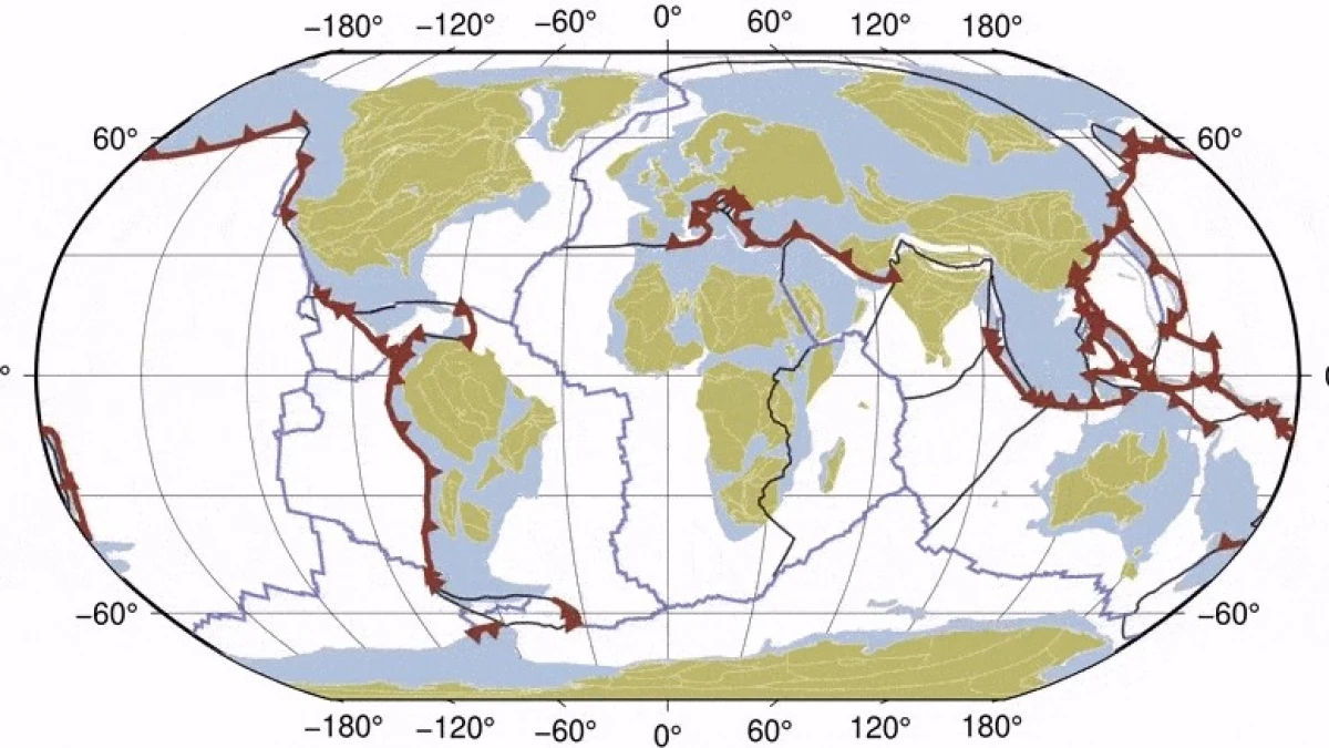 Milliarder år med kontinuerlig bevegelse av de tektoniske platene på jorden viste på video 24933_1