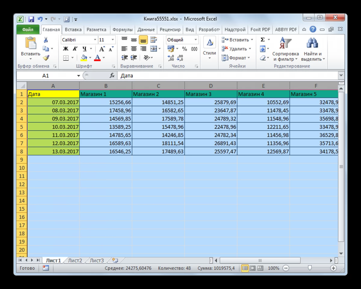 Hur man sträcker bordet på hela arket i Excel 6882_4