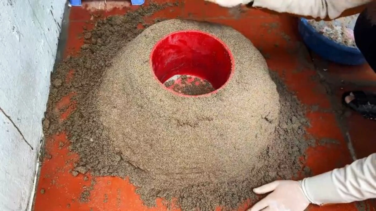 Jak udělat stůl pro terasu s cementové labutě 7774_5