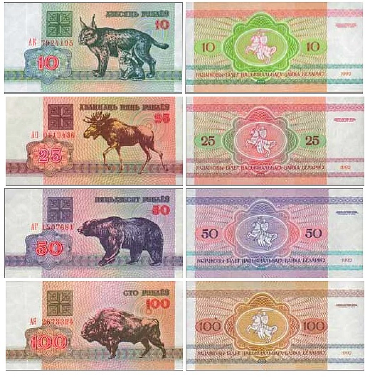 Деньги Беларуси 1993 года
