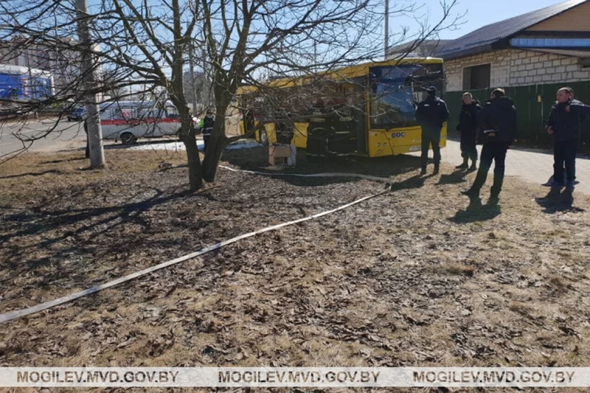 A Bobruisk, el conductor de l'autobús va morir al volant. Els passatgers van trencar la cabina de vidre per frenar 916_5