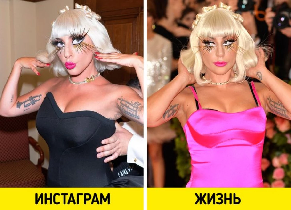 18+ eerlike foto's oor hoe bekende vroue in Instagram en in die lewe kyk 9201_11