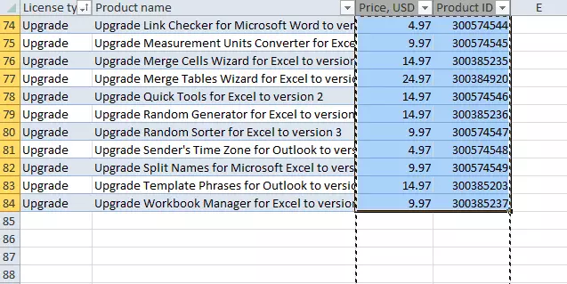 How to shift the table down in Excel 11285_2