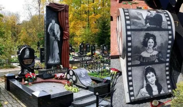 Di sana mereka berehat: apa monumen melihat kubur selebriti Rusia (20 foto) 11740_19