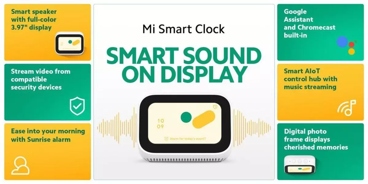 Xiaomi MI Smart Clock: Smart Watch koos Chromecast ja interaktiivne raamiga 11856_2