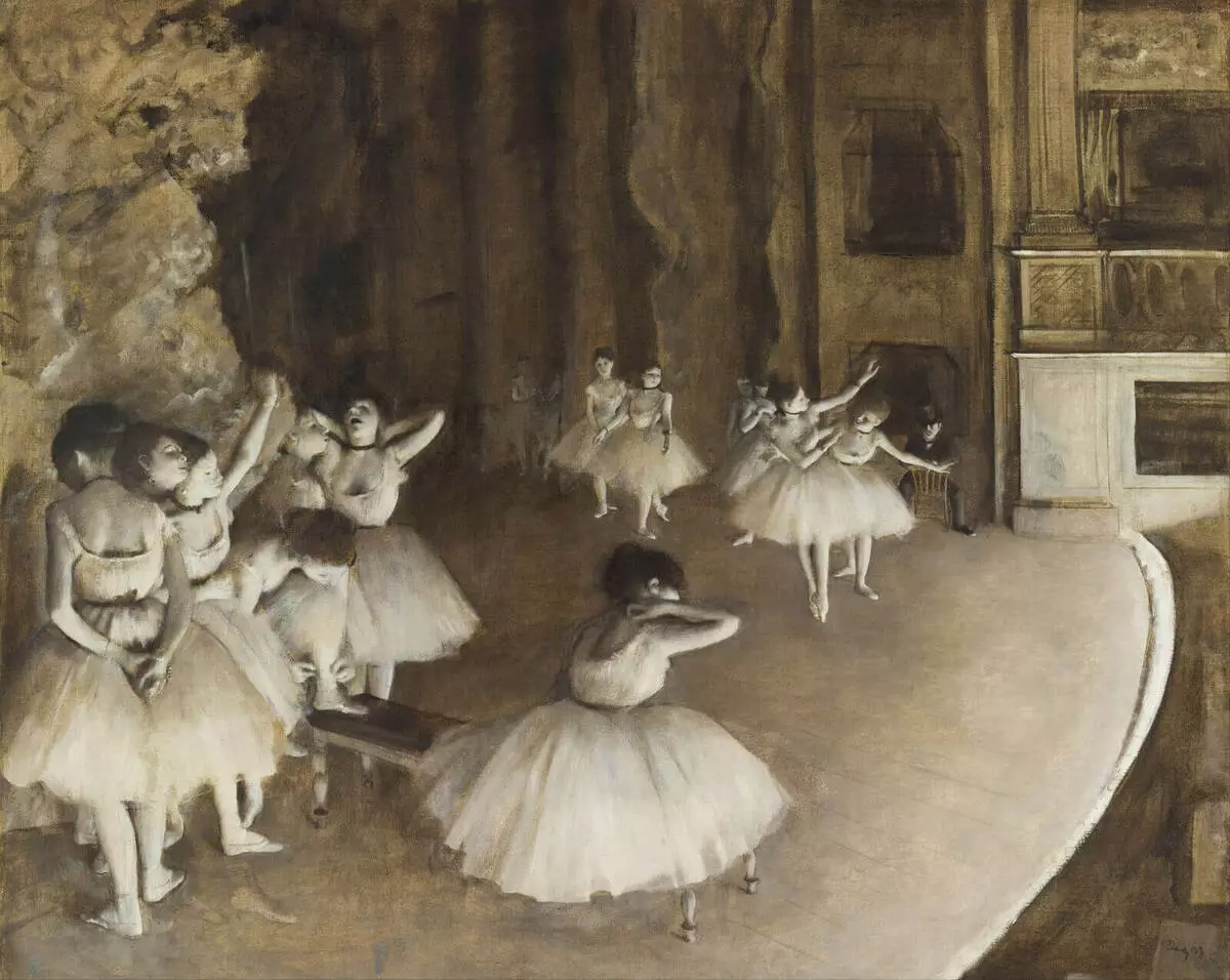 "Ballet Rehersal on Stage", Edgar degas - Tsananguro