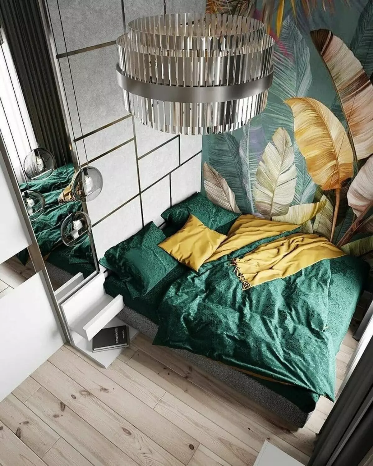 Çok küçük bir yatak odası nasıl ayarlanır: 8 ipucu ve tasarımcının görüşü 14166_24