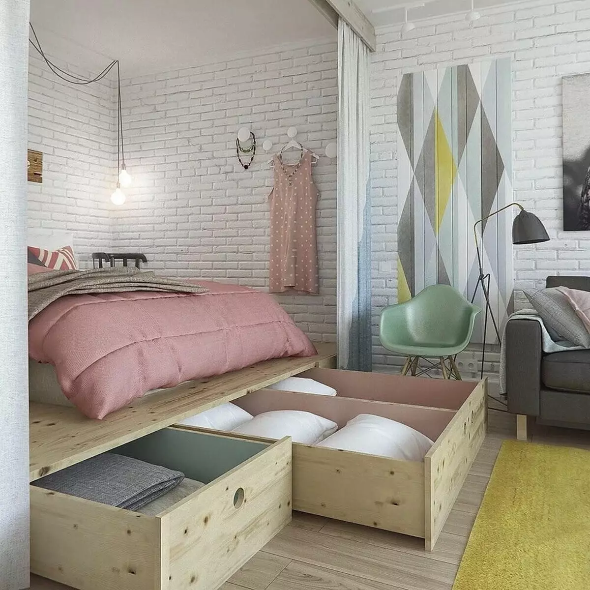 Cum de a aranja un dormitor foarte mic: 8 sfaturi și opinia designerului 14166_6
