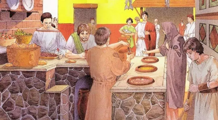 Déi éischt Fast Foods erschien am antike Roum. Wat waren si? 15297_1