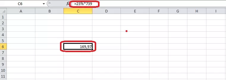 როგორ გამოვთვალოთ რიცხვის პროცენტული რაოდენობა Excel- ში. როგორ გამოვთვალოთ ფსონი Excel- ში 17608_11