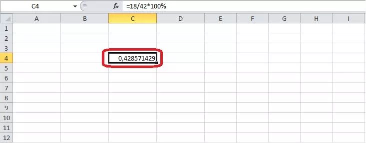 Paano makalkula ang porsyento ng bilang sa Excel. Paano makalkula ang isang taya sa Excel. 17608_2