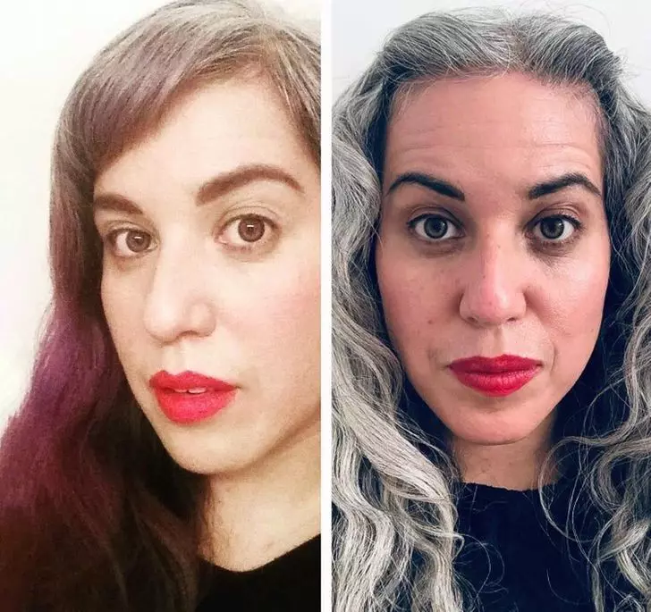 18 dones que van decidir no seguir els estàndards i estimar els seus cabells grisos 18313_14