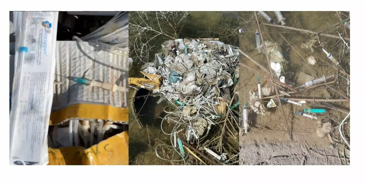 Zur Untersuchung des Falls der Müllkabel von medizinischen Vorräten in Kapshaga verbanden sich die Strafverfolgungsbehörden