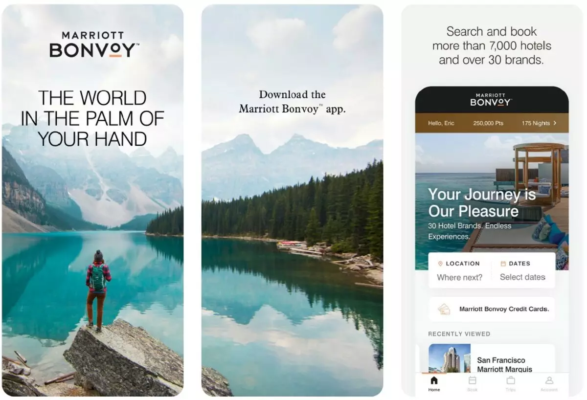 Versió actualitzada de l'aplicació mòbil Marriott Bonvoy amb una interfície convenient i personalitzada