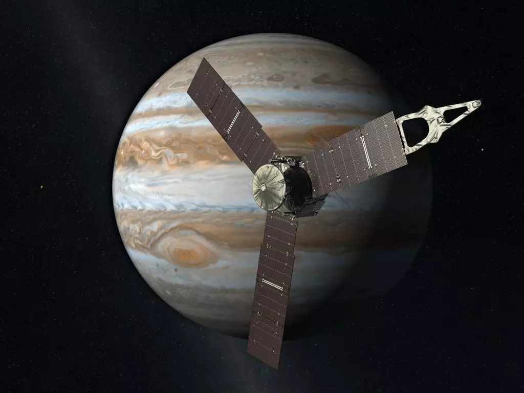 Juno enketo por la unua fojo rekte registris la fonton de la radia signalo en la orbito de Jupitero 2180_1