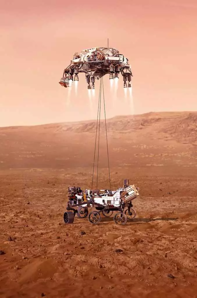 Тэвчээртэй Маршоу ба цахилгаан нисдэг тэрэгний найрлага нь Ангараг гаригт амжилттай буухыг хийсэн 2537_3
