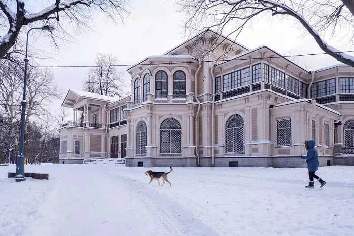 Lopukhin Bahçesinde Gomotov'un Tarihi - Leningrad TV Studio'ya bir tüccar villası. "Kağıt" harfinden alıntı