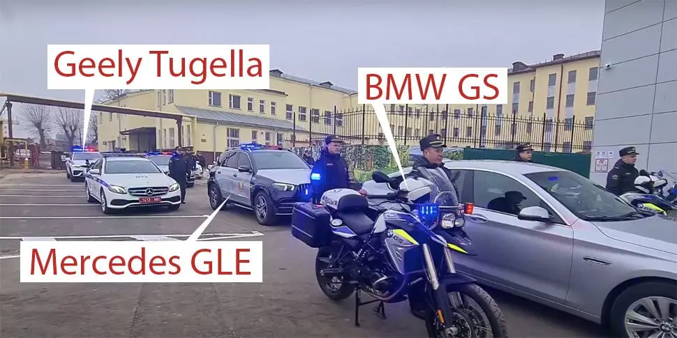 La flotte mise à jour de Gugai est indiquée dans la vidéo officielle: Mercedes, BMW et Geely 3716_1