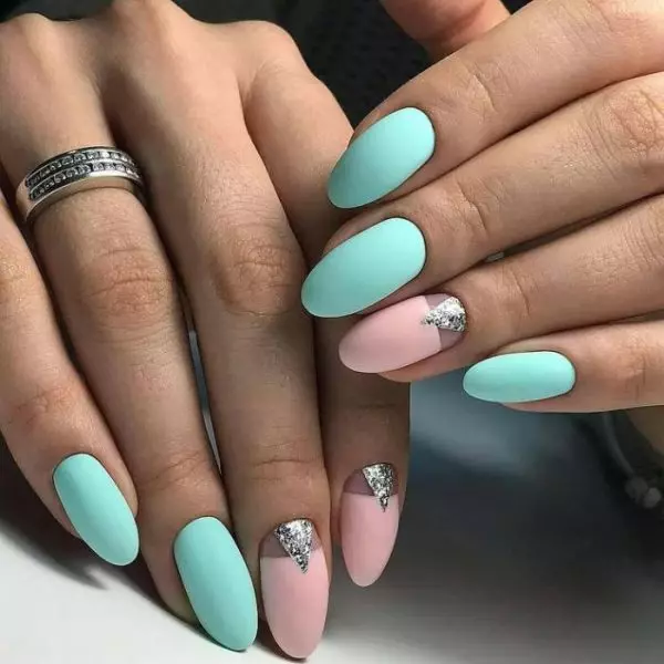 manicure turquoise ກັບການອອກແບບ 4256_1