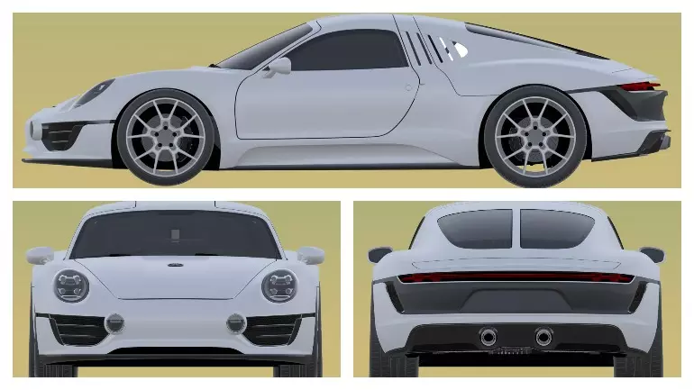 Porsche запатэнтаваў новы спартыўны аўтамабіль 5808_2