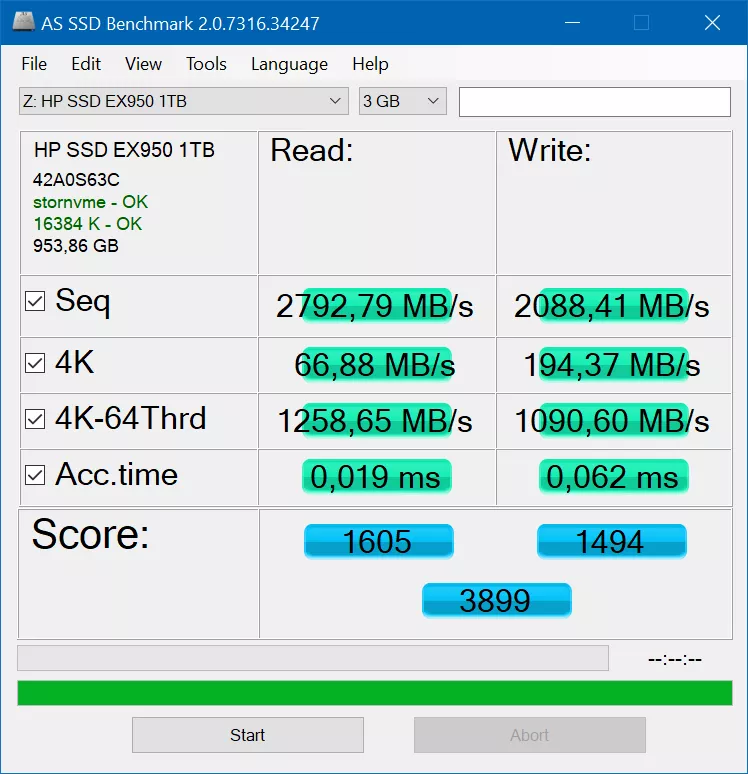 ການທົດສອບຂັບ SSD HP Ex950 6501_11