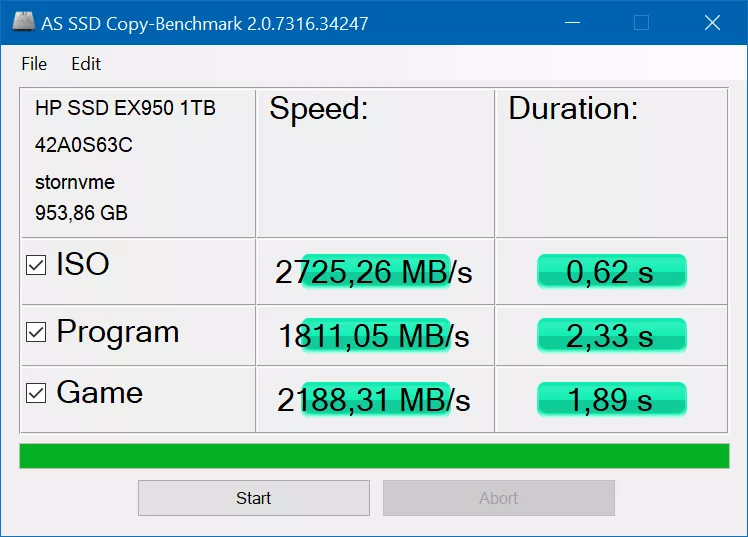 Teszt meghajtó SSD HP EX950 6501_13