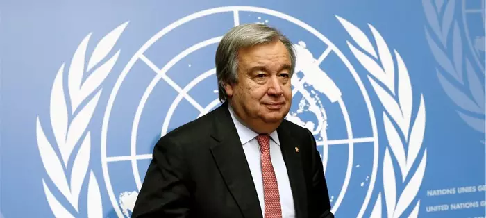 Guterrish besluttede at løbe for den anden femårige periode som FN's generalsekretær