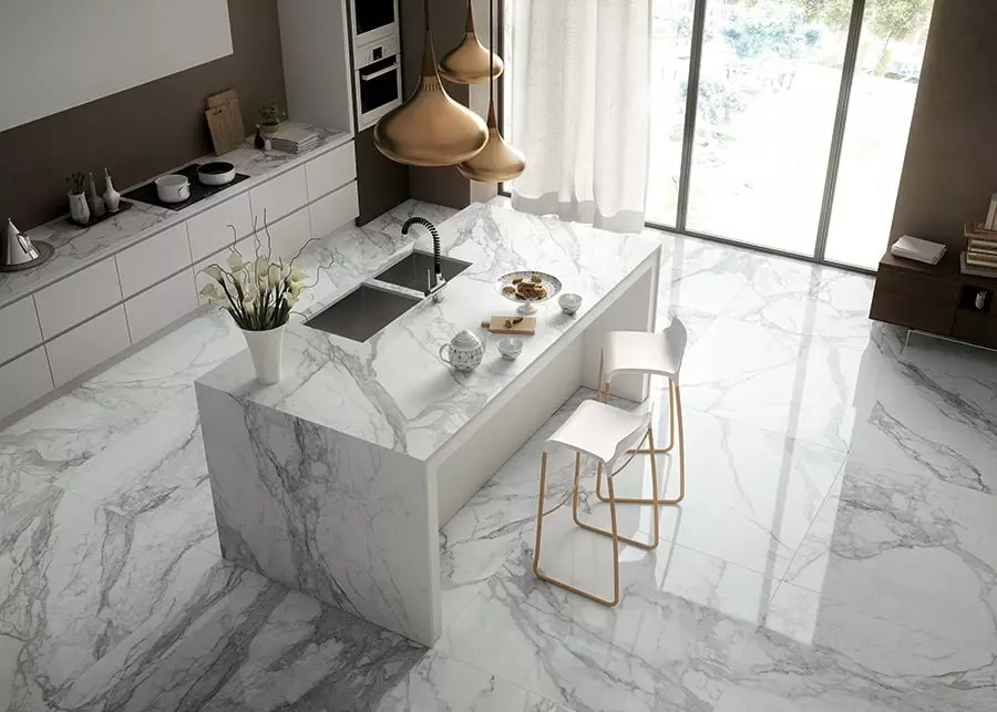 Kuidas marmori välimus interjööri? - 7 oluline hetki luksusliku disaini loomiseks (56 fotot)
