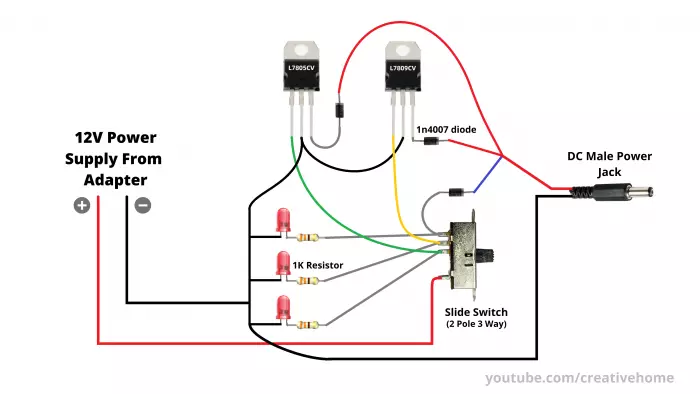Enkel strømforsyning til 3 spændinger 9059_3