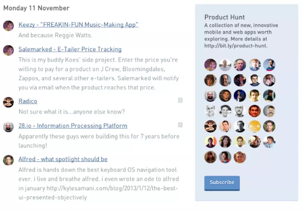 Product Hunt: How from the mailing list has grown platform for new products 938_4